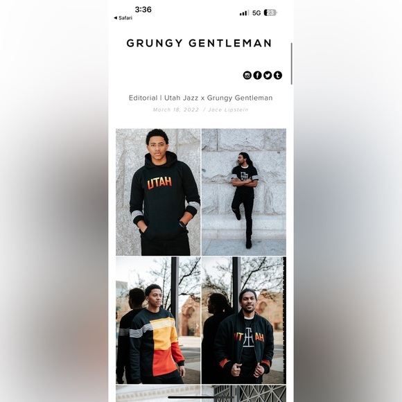 grungy gentlemen Other - Men’s Utah Jazz bomber jacket size XL